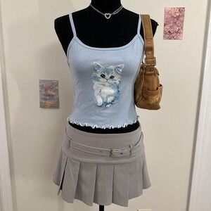 forever 21 cute‎ kitten graphic baby tee